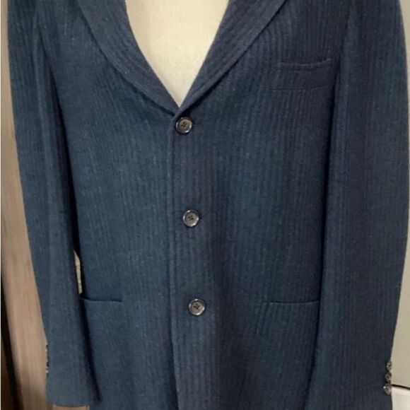 Other - Kroon Sports Coat Jacket Men’s Color Blue Size 40R Black Stripes Three button